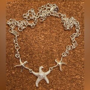 BRAND NEW Sterling Silver Starfish Necklace